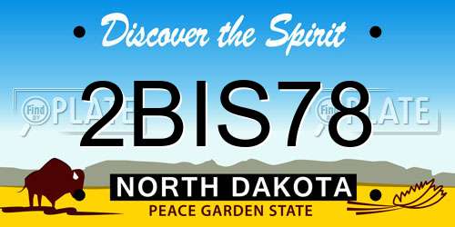 2BIS78 North Dakota License Plate