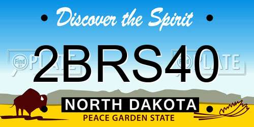 2BRS40 North Dakota License Plate