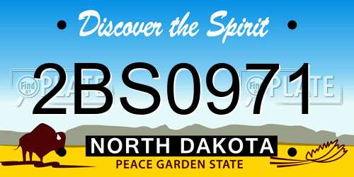 2BS0971 North Dakota License Plate