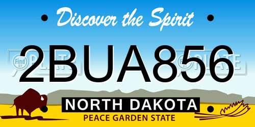 2BUA856 North Dakota License Plate