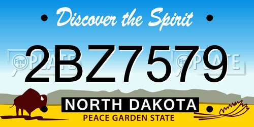 2BZ7579 North Dakota License Plate