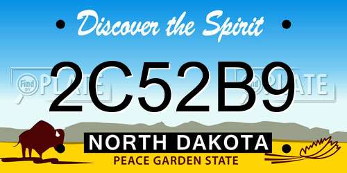 2C52B9 North Dakota License Plate