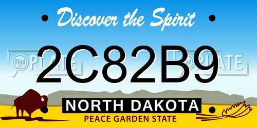 2C82B9 North Dakota License Plate