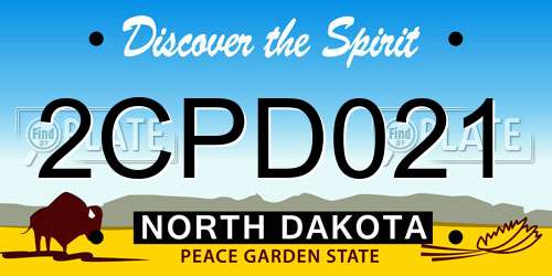 2CPD021 North Dakota License Plate
