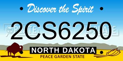 2CS6250 North Dakota License Plate