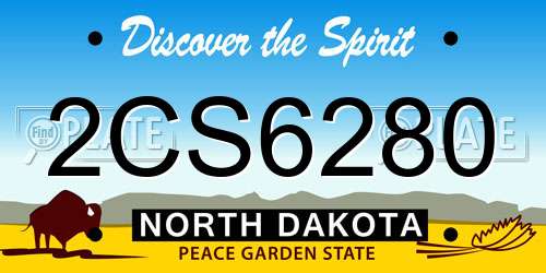 2CS6280 North Dakota License Plate