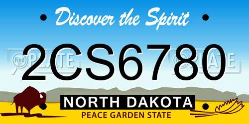 2CS6780 North Dakota License Plate