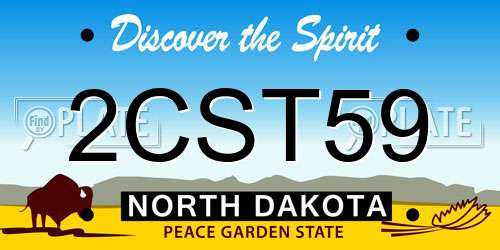 2CST59 North Dakota License Plate