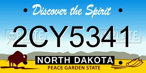 2CY5341 North Dakota License Plate