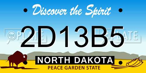 2D13B5 North Dakota License Plate