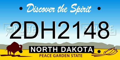 2DH2148 North Dakota License Plate