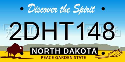 2DHT148 North Dakota License Plate