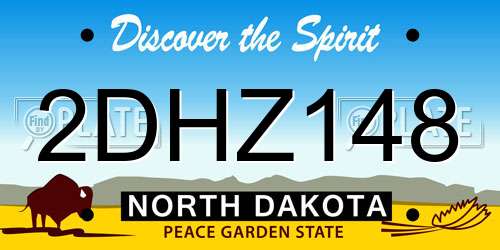 2DHZ148 North Dakota License Plate