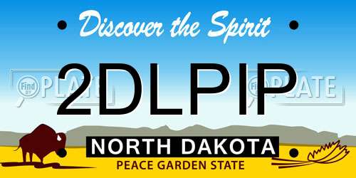 2DLPIP North Dakota License Plate