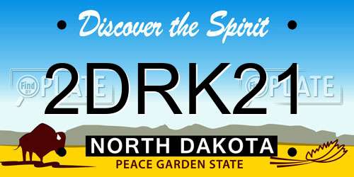 2DRK21 North Dakota License Plate