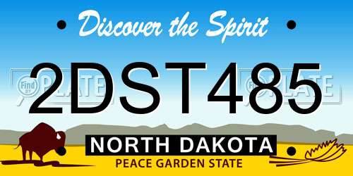 2DST485 North Dakota License Plate