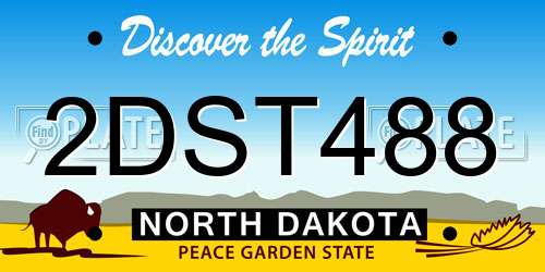 2DST488 North Dakota License Plate