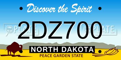 2DZ700 North Dakota License Plate