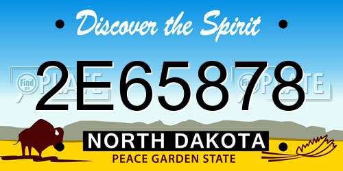 2E65878 North Dakota License Plate