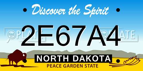 2E67A4 North Dakota License Plate