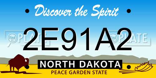 2E91A2 North Dakota License Plate