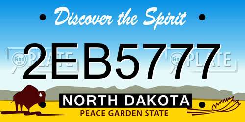 2EB5777 North Dakota License Plate