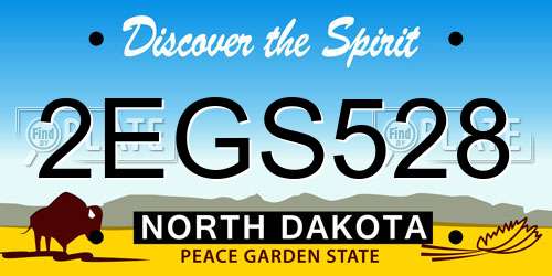 2EGS528 North Dakota License Plate