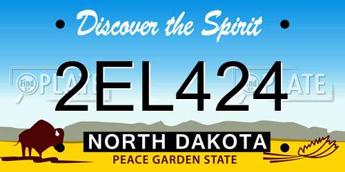 2EL424 North Dakota License Plate