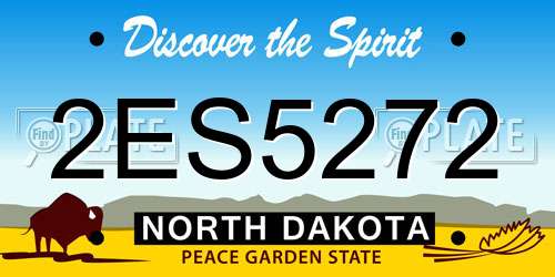 2ES5272 North Dakota License Plate