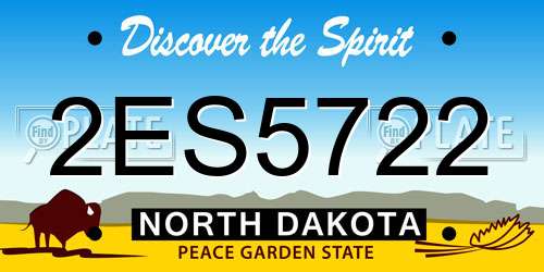 2ES5722 North Dakota License Plate