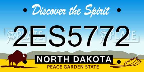 2ES5772 North Dakota License Plate