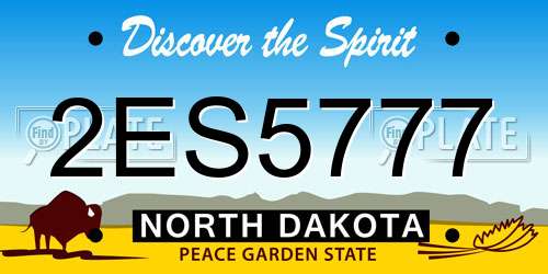 2ES5777 North Dakota License Plate