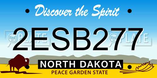 2ESB277 North Dakota License Plate