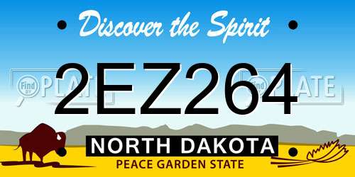 2EZ264 North Dakota License Plate