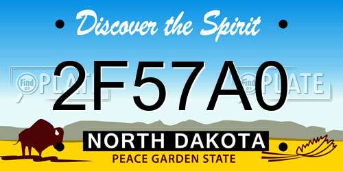 2F57A0 North Dakota License Plate