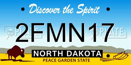 2FMN17 North Dakota License Plate
