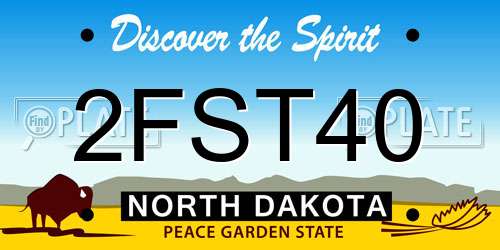 2FST40 North Dakota License Plate
