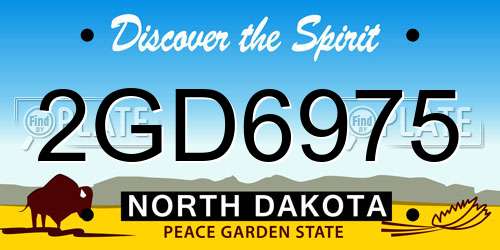 2GD6975 North Dakota License Plate