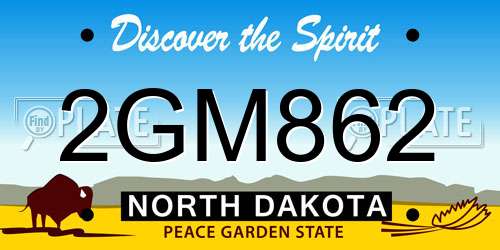 2GM862 North Dakota License Plate