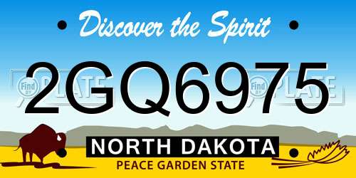 2GQ6975 North Dakota License Plate