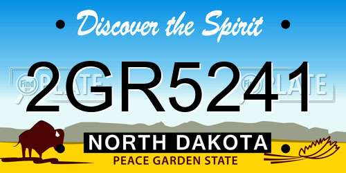 2GR5241 North Dakota License Plate