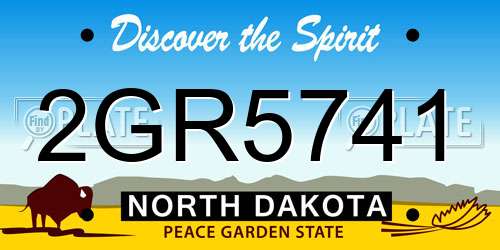 2GR5741 North Dakota License Plate