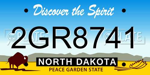 2GR8741 North Dakota License Plate