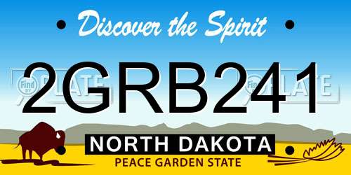 2GRB241 North Dakota License Plate