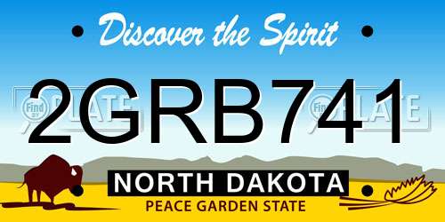 2GRB741 North Dakota License Plate