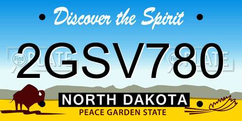 2GSV780 North Dakota License Plate