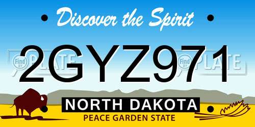 2GYZ971 North Dakota License Plate