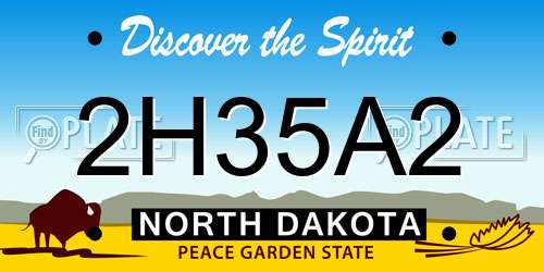 2H35A2 North Dakota License Plate