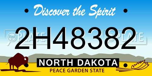 2H48382 North Dakota License Plate
