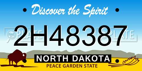 2H48387 North Dakota License Plate